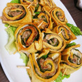 食べるって大事！'s cooksnap of when they made くるくる♪油揚げの豚肉大葉巻き.