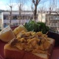 チェリチョコ's cooksnap of when they made 朝食に☆なめたけタマゴトースト.