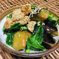 料理男子部's cooksnap of when they made なすと小松菜の中華炒め.