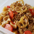 ♡礼♡'s cooksnap of when they made 少量の豚挽き肉で♪蓮根と人参の炒り煮!!.
