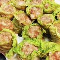 sakorinrin's cooksnap of when they made レンジで豚挽き肉の白菜巻きしゅうまい.