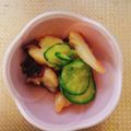 クックG5T5UZ☆'s cooksnap of when they made たこときゅうりとじゃこの酢みそ柚子風味.