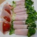 めなよ's cooksnap of when they made お弁当やおつまみにも♬ハムの貝割れ巻き.