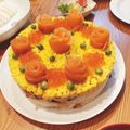 うす味さん's cooksnap of when they made スモークサーモンで薔薇☆お花畑ちらし寿司.