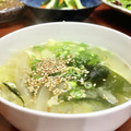Superlittleboo's cooksnap of when they made ＊白菜とネギのかき玉中華風スープ＊.