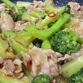 クックJ61QZ8☆'s cooksnap of when they made 豚コマとブロッコリーの炒めもの香味醤油味.