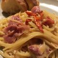 大澤りかれいかママ's cooksnap of when they made トマト・生クリーム・生ハムのパスタ.