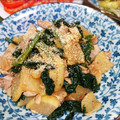 ｋｅｍｓｔａｒ's cooksnap of when they made 大根とほうれん草と豚肉の炒め煮.