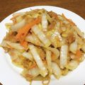 vabochan's cooksnap of when they made 白菜とシーチキンの甘辛春雨炒め.