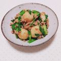 まあまま☆0403's cooksnap of when they made 里芋と韮、豚挽き肉のピリ辛胡麻煮.