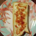 inLondon's cooksnap of when they made 朝食♡いちごジャムクリチトースト☆.