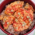 とっとっ豚's cooksnap of when they made どん兵衛の天ぷらで丼「天ぷらそばセット」.