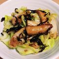 すずなまり's cooksnap of when they made 塩昆布で速攻♡キャベツとエリンギ炒め.