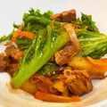 みちゅりんの部屋's cooksnap of when they made からし菜とサバ缶の簡単炒め.