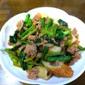 テル238's cooksnap of when they made 小松菜と鶏ひき肉の炒め煮.