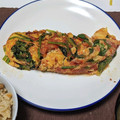 みるくっく♡'s cooksnap of when they made トマトとほうれん草のオムレツ.