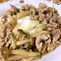 半熟王子's cooksnap of when they made キノコモリモリ！温玉豚キノコ丼！.