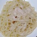 ちーちゃんキッチン's cooksnap of when they made 【牛乳でOK】明太子クリームパスタ.