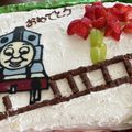 momokaキッチン's cooksnap of when they made 簡単☆トーマスデコチョコケーキ♡.
