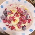 konatsu221's cooksnap of when they made プロテインオートミール、ブルーベリー添え.