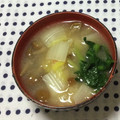おはなすき's cooksnap of when they made ほうれん草と白菜となめこの味噌汁.