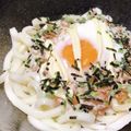 micheneko's cooksnap of when they made レンジで簡単！温玉納豆マヨぶっかけうどん.