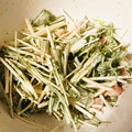 くっまぁ's cooksnap of when they made 簡単可愛い★水菜と魚肉ソーセージのサラダ.
