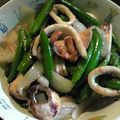 ちなごん♪'s cooksnap of when they made スナップエンドウとイカの炒め物.