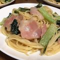 okapi☆☆'s cooksnap of when they made 簡単★ベーコンと小松菜のペペロンチーノ.