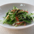kachimachi's cooksnap of when they made 和テイスト☆水菜とカニカマのごまマヨ和え.