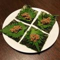 四児のハハ's cooksnap of when they made ごま納豆のしそ海苔巻き.