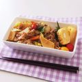 happy_children's cooksnap of when they made 豚バラ肉とタケノコの甘辛黒酢炒め.