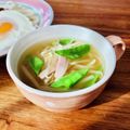 ねっちゃんっ's cooksnap of when they made きぬさや・もやし・ハムのコンソメスープ♬.