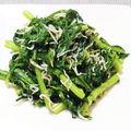 ◯usa◯'s cooksnap of when they made 春菊としらすのガーリック風味炒め☆.