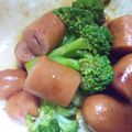 氷神流唯's cooksnap of when they made ウインナとブロッコリーのバーベキュー味.