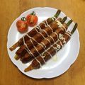 クックP8KGHH☆'s cooksnap of when they made 超簡単☆こく旨てりマヨ味のアスパラつくね.