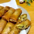 ルパンのかあさん☆彡's cooksnap of when they made 具が美味しいキャベツと挽肉のカレー春巻き.