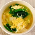 シルバニア's cooksnap of when they made 簡単美味！ほうれん草とワンタンの卵スープ.