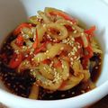 YuIRittsu's cooksnap of when they made だいこん皮・にんじんのきんぴら.