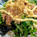 mantacarp's cooksnap of when they made ☆ひとりめし たぬきなシーチキンマヨ丼.