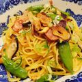 dimbula121's cooksnap of when they made ベーコンとシイタケ入りペペロンチーノ♫.