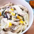 maymar's cooksnap of when they made 小松菜とチキンのクリームパスタ.