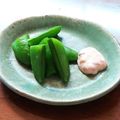 happy_children's cooksnap of when they made スナップエンドウの梅マヨ.