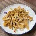 もえちゃんはは's cooksnap of when they made レンコンとゴボウのきんぴら☆.
