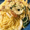 イチリリ's cooksnap of when they made 生クリームが余ったらクリームパスタ♩.