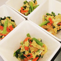 ゆりさんの気ままに's cooksnap of when they made 小松菜と油揚げの卵とじ炒め.