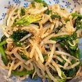 ちぃる's cooksnap of when they made レンジで冷凍ほうれん草ともやしのゴマ和え.