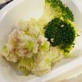 はっぴーたっきー's cooksnap of when they made 甘辛そぼろとキャベツのポテトサラダ。.