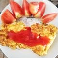 こおろぎ8's cooksnap of when they made トマトねぎオムレツ♪ビーフシチューかけ♪.