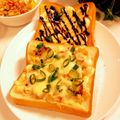 柚子♡⸝⸝⸝'s cooksnap of when they made ネギこんもり♪ちくわの醤油チーズトースト.